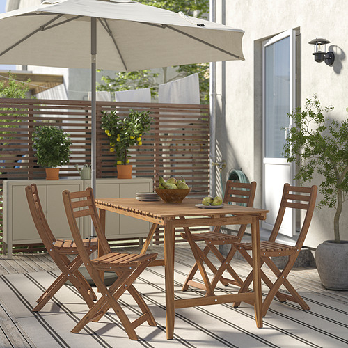 ASKHOLMEN table+4 folding chairs, outdoor