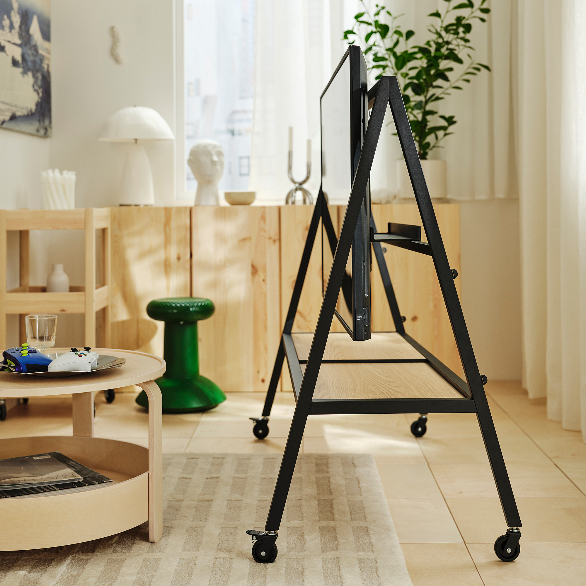 YXSTABY gaming tv stand on castors