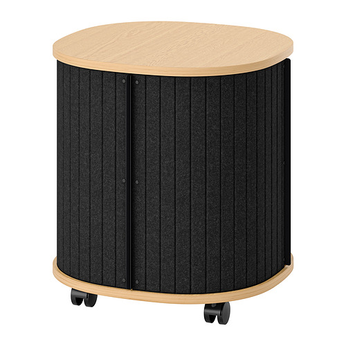 YXSTABY - gaming side table on castors, oak veneer/grey | IKEA Hong Kong and Macau - E1022074_S4