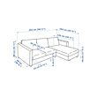 VIMLE 3-seat sofa