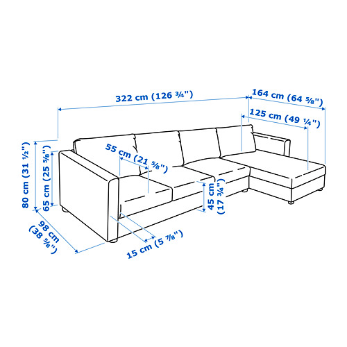 VIMLE 4-seat sofa