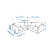 VIMLE corner sofa, 4-seat