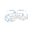 VIMLE corner sofa, 4-seat