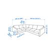 VIMLE corner sofa, 5-seat