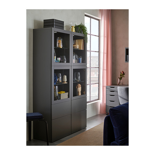 BESTÅ storage combination w glass doors