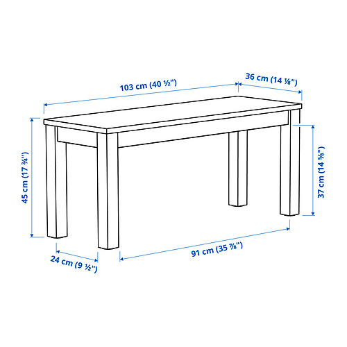 ÅLHULT/ÅLHULT table and 2 benches