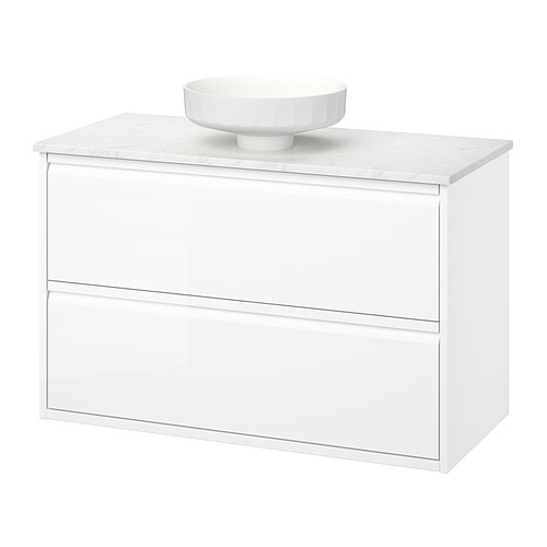 LERSJÖN/ÄNGSJÖN wash-stnd w drawers/wash-basin