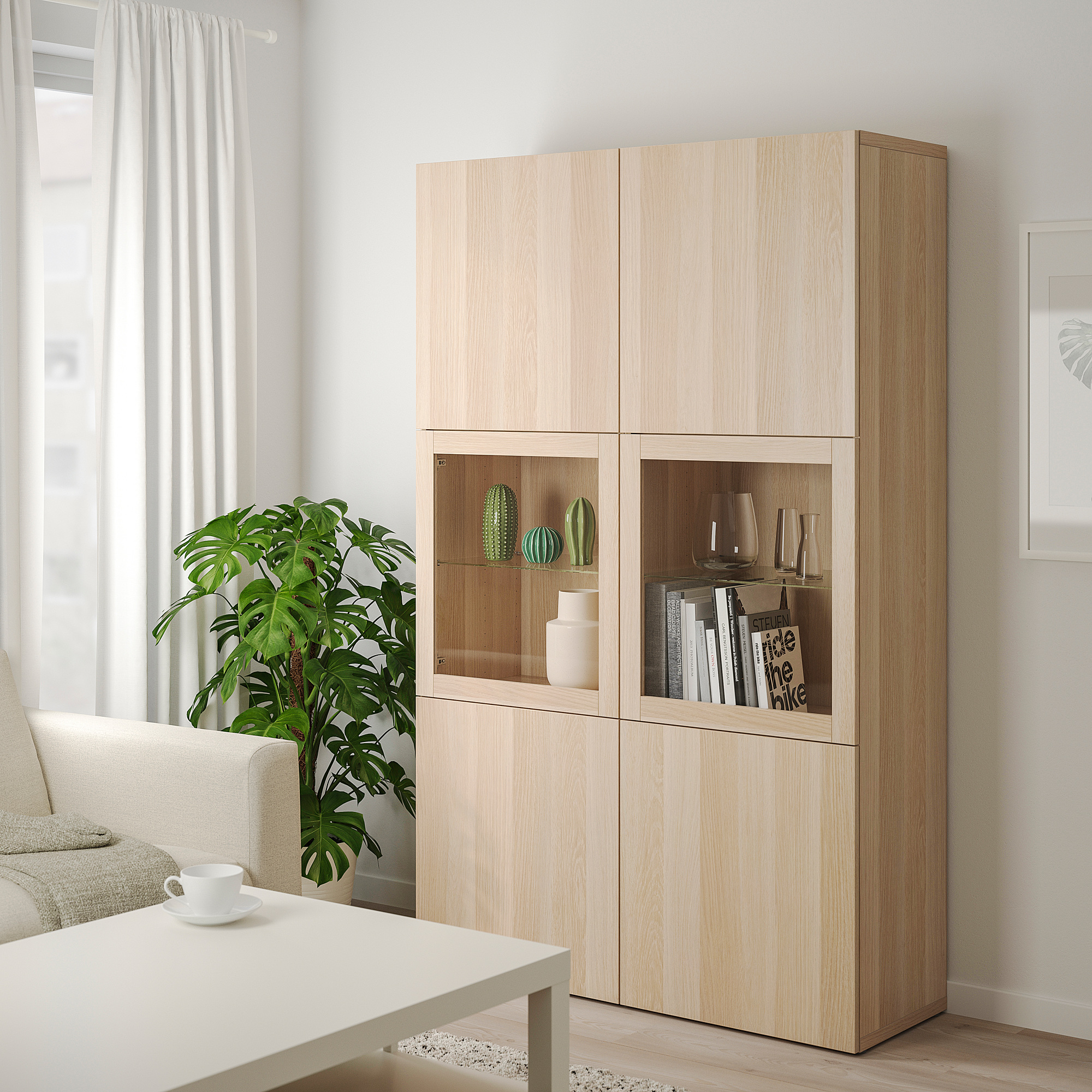 BESTÅ storage combination w glass doors