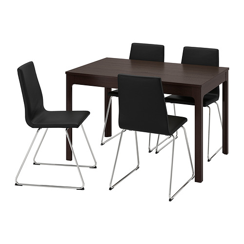 EKEDALEN/LILLÅNÄS table and 4 chairs