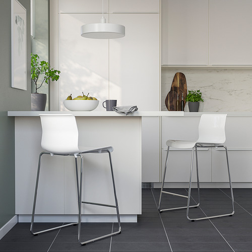GLENN bar stool white chrome plated 66 cm IKEA Hong Kong and Macau