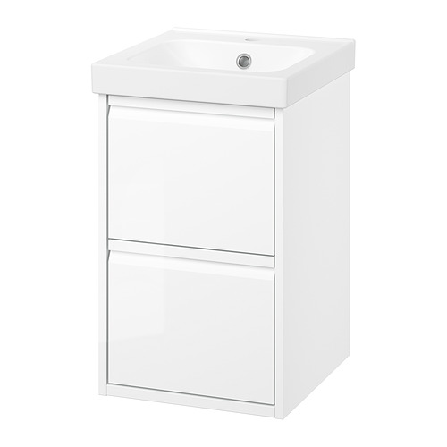 ORRSJÖN/ÄNGSJÖN - wash-stnd w drawers/wash-basin, high-gloss white, 42x49x69 cm | IKEA Hong Kong and Macau - E1022342_S4