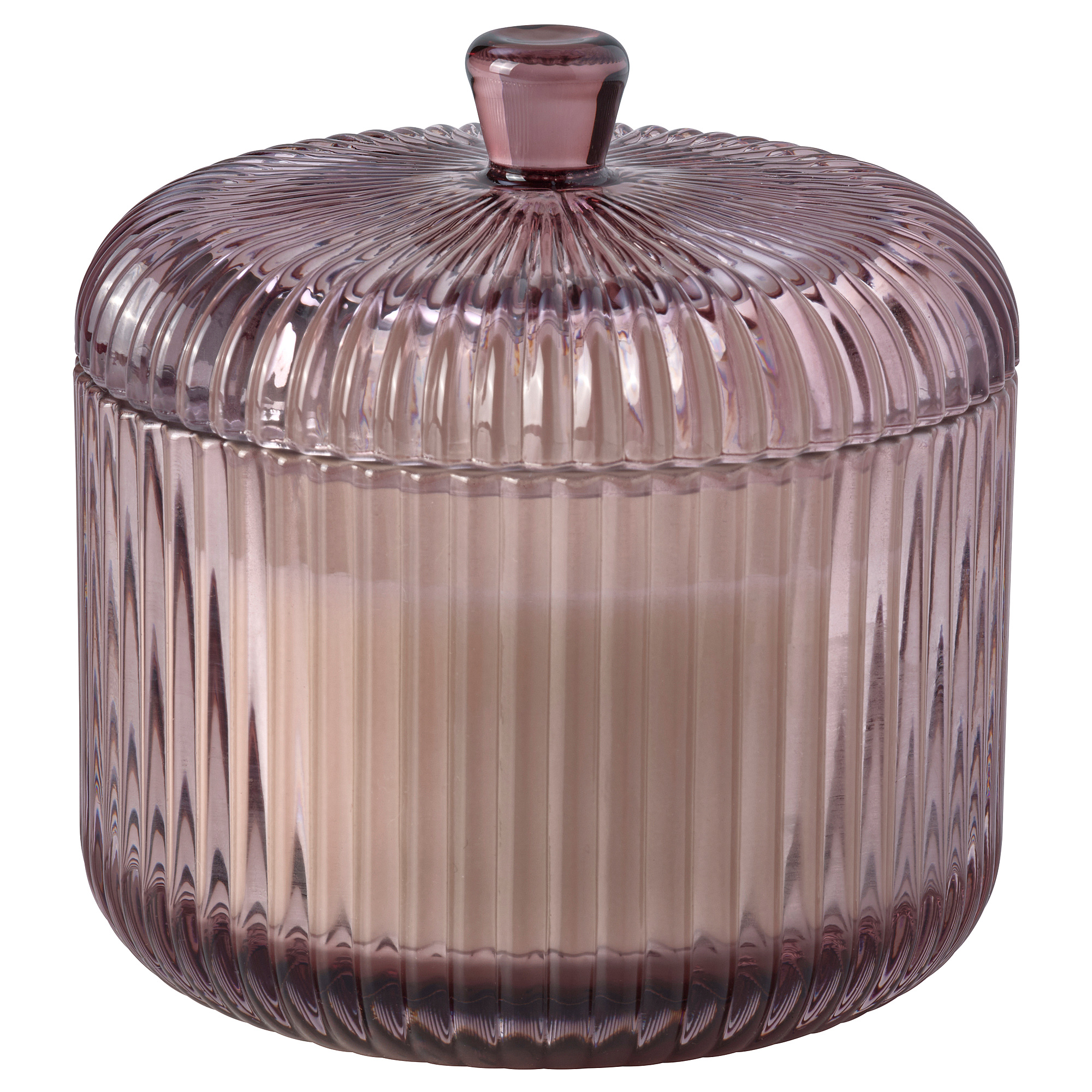 SNÖSISKA scented candle/glass w lid/2 wicks