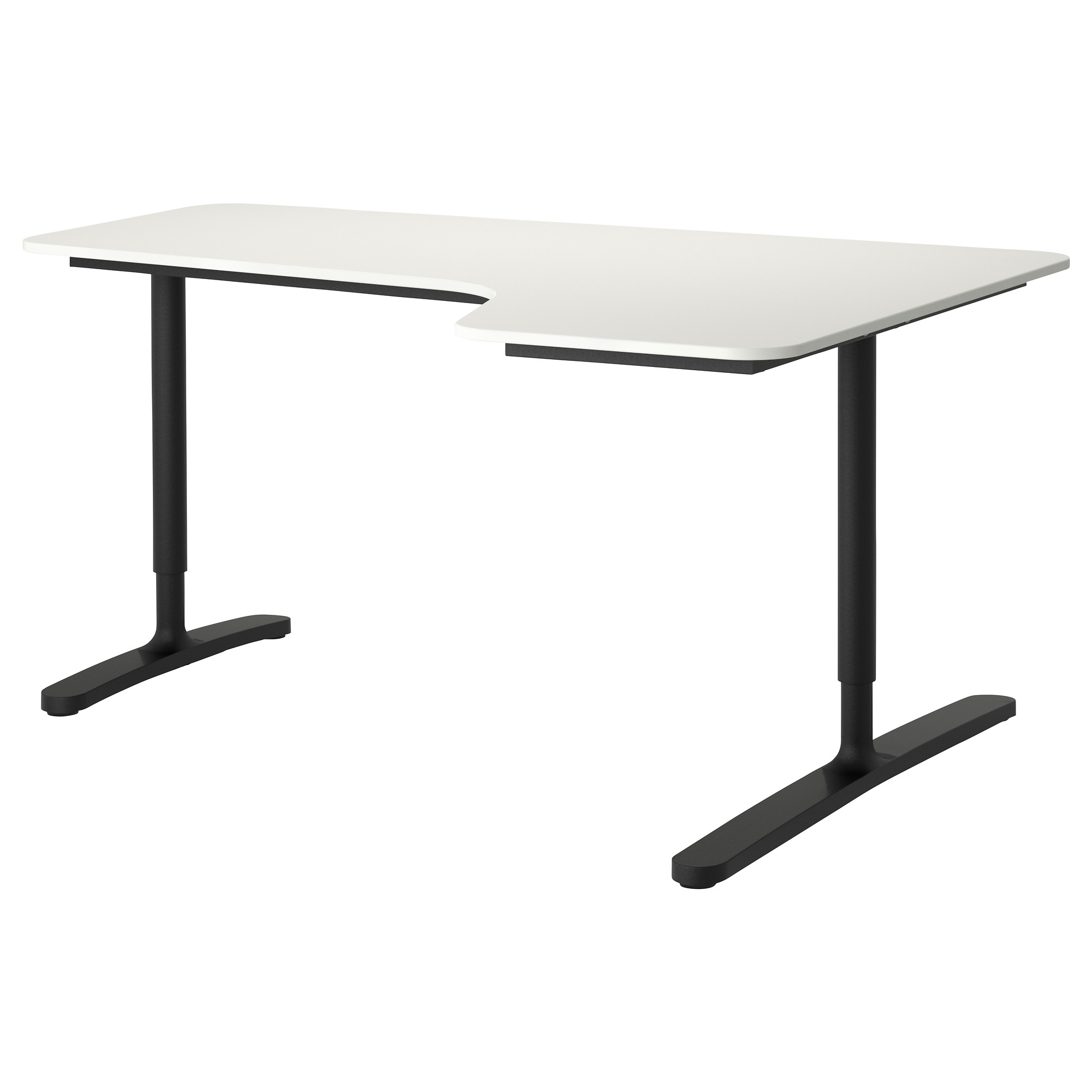 Bekant Corner Desk Right White Black Ikea Hong Kong