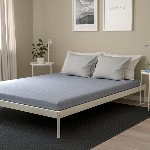 ÅGOTNES foam mattress, firm/light blue, double