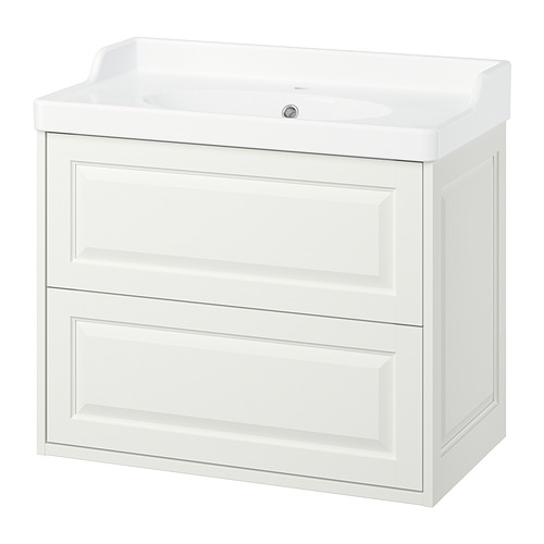 RUTSJÖN/TÄNNFORSEN - wash-stnd w drawers/wash-basin, white, 82x49x74 cm | IKEA Hong Kong and Macau - E1022464_S4