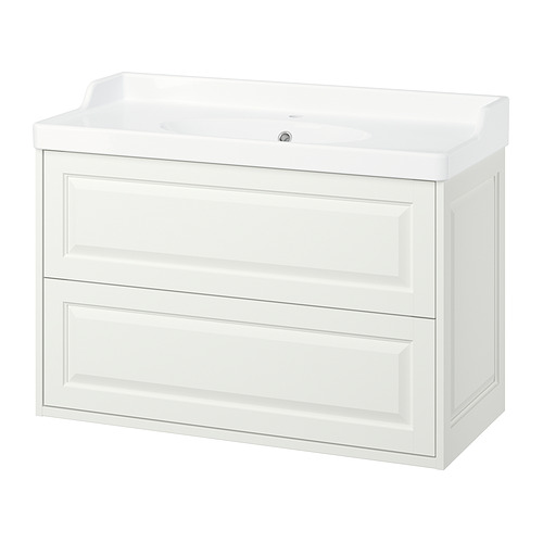 RUTSJÖN/TÄNNFORSEN - wash-stnd w drawers/wash-basin, white, 102x49x74 cm | IKEA Hong Kong and Macau - E1022468_S4
