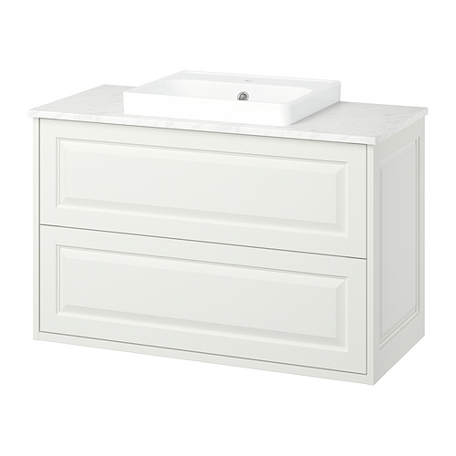 ORRSJÖN/TÄNNFORSEN - wash-stnd w drawers/wash-basin, white/white marble effect, 102x49x71 cm | IKEA Hong Kong and Macau - E1022489_S4