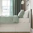 SONGESAND bed frame with 4 storage boxes