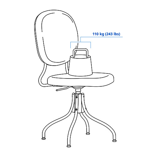 BJÖRKBERGET swivel chair