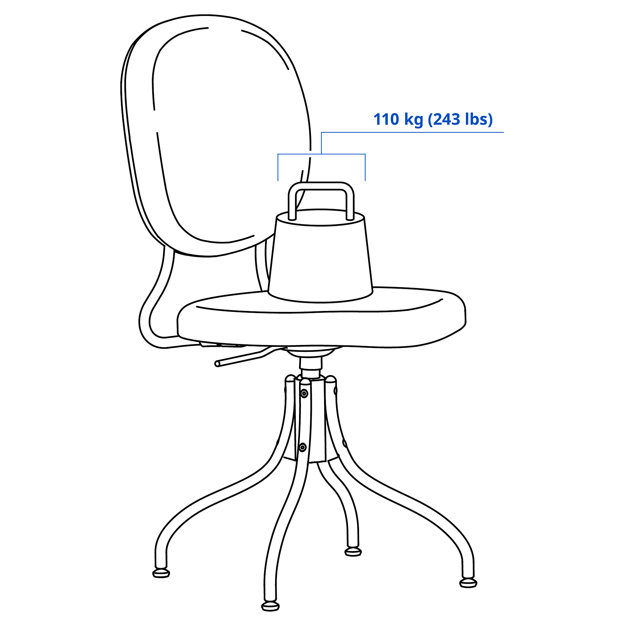 BJÖRKBERGET swivel chair