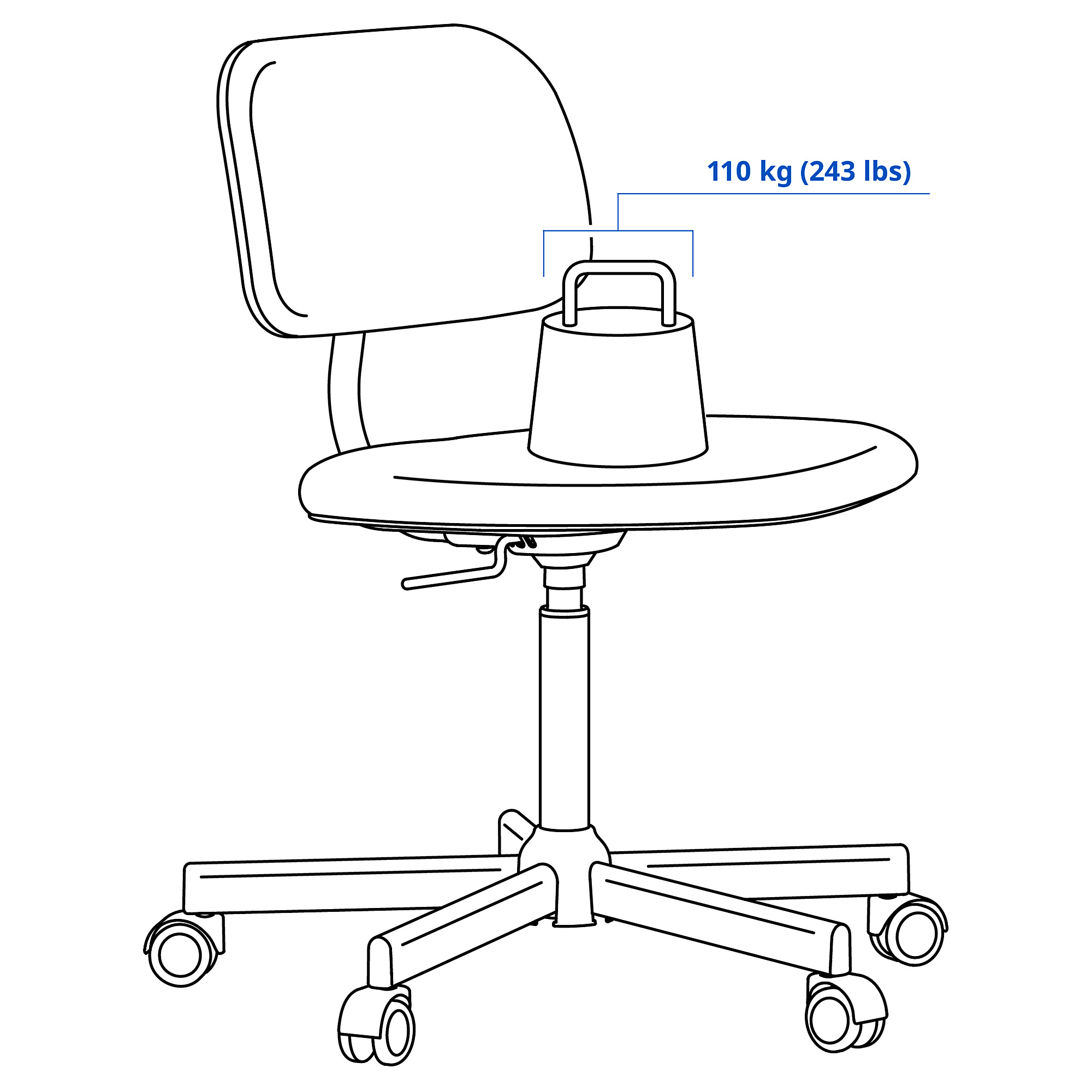 BLECKBERGET swivel chair