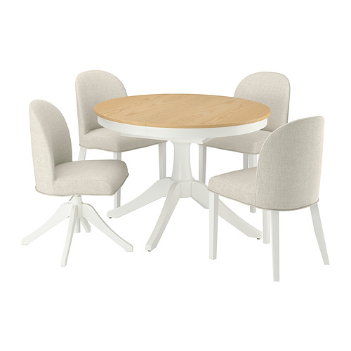 ROSENTORP ext table+3 chairs+1 swivel chair