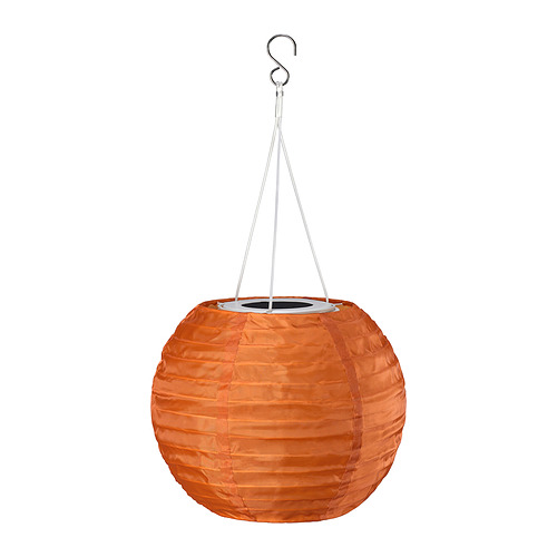 SOLVINDEN - pendant lamp, solar-powered/orange, 22 cm | IKEA Hong Kong and Macau - PE990527_S4