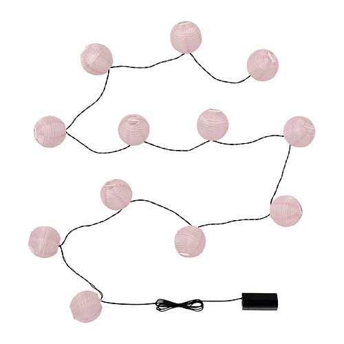 SOLVINDEN - 12頭LED燈串, 電池操作 粉紅色 | IKEA 香港及澳門 - PE990529_S4
