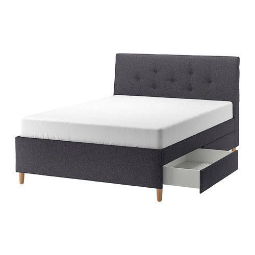 IDANÄS upholstered storage bed