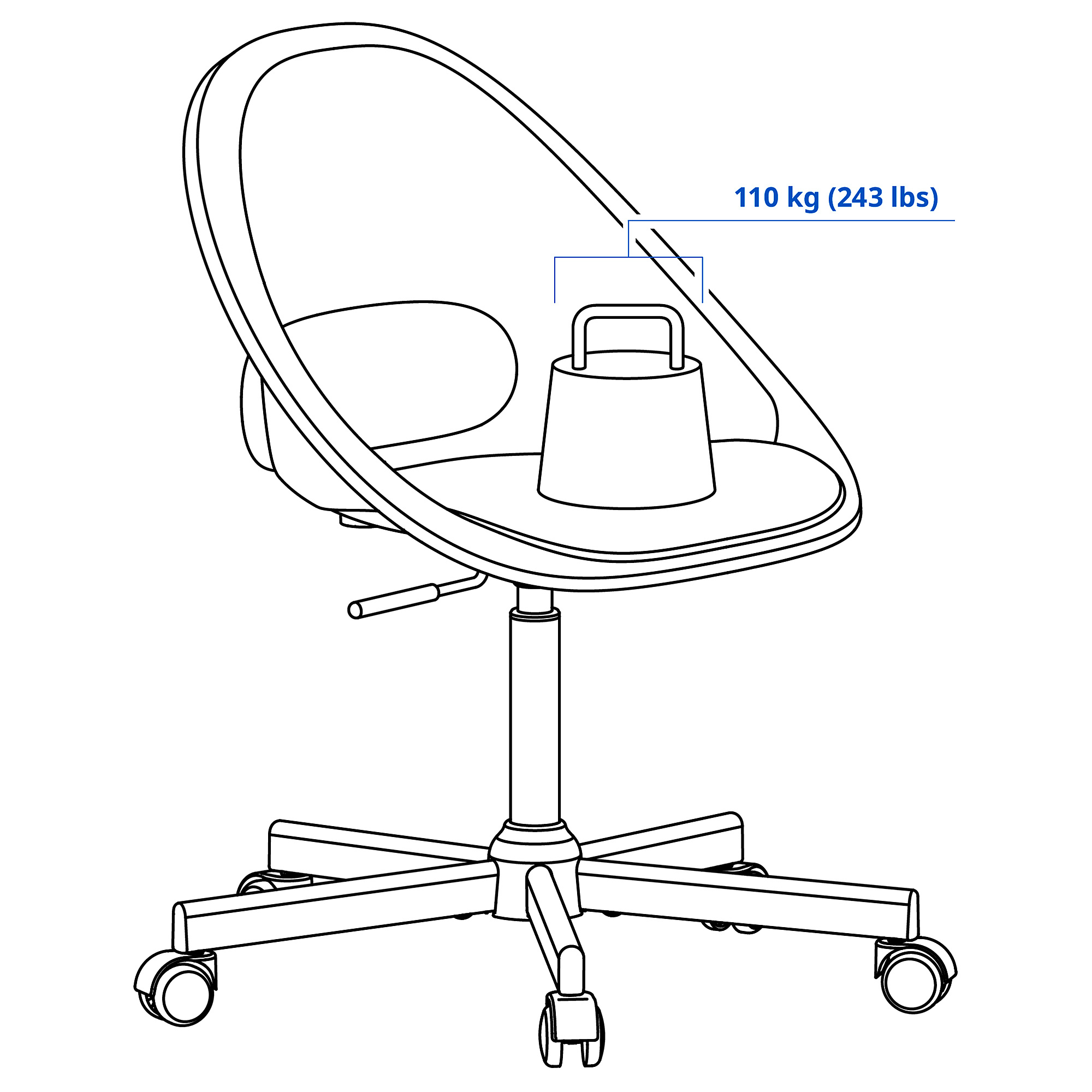 MALSKÄR/ELDBERGET swivel chair