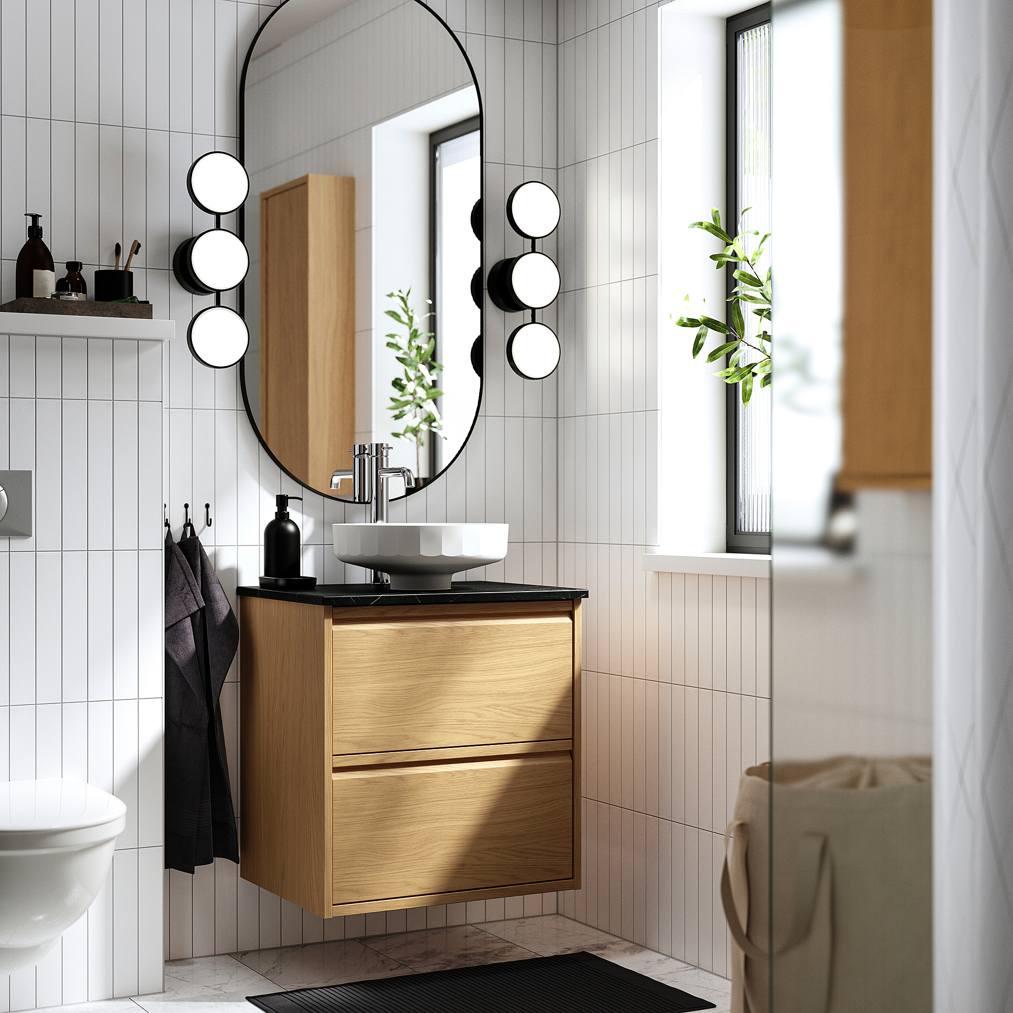 LERSJÖN/ÄNGSJÖN wash-stnd w drawers/wash-basin