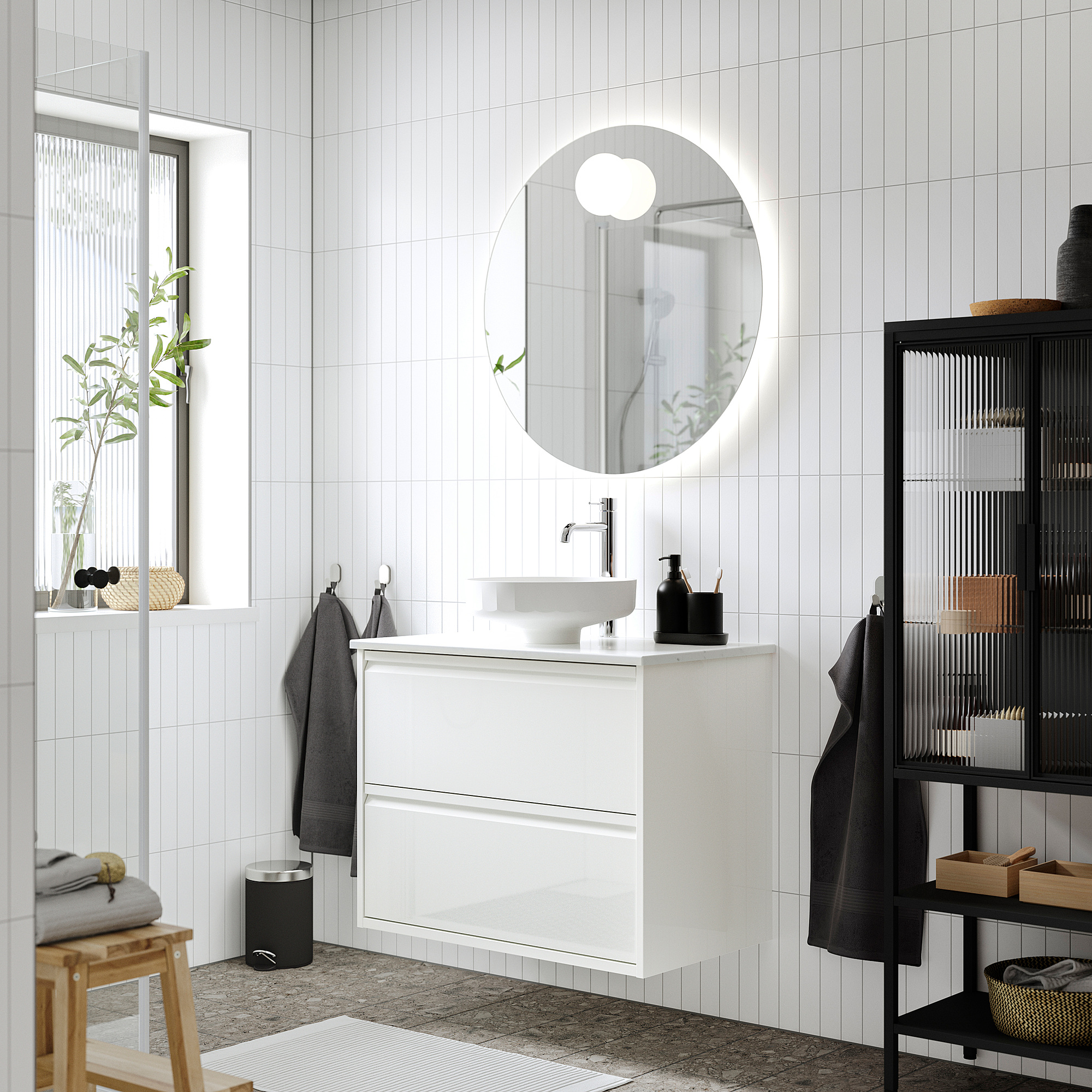 LERSJÖN/ÄNGSJÖN wash-stnd w drawers/wash-basin