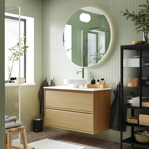 LERSJÖN/ÄNGSJÖN wash-stnd w drawers/wash-basin