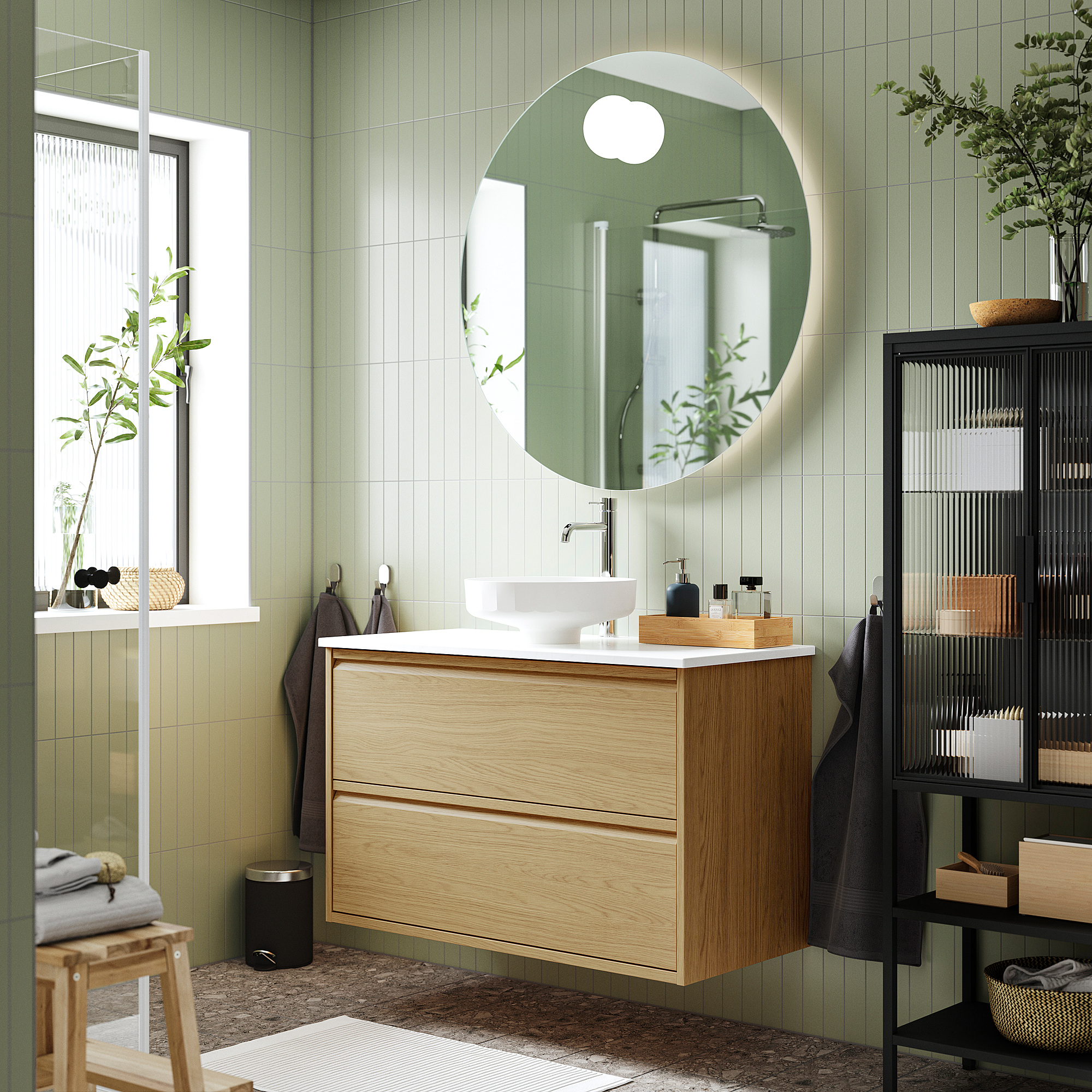 LERSJÖN/ÄNGSJÖN wash-stnd w drawers/wash-basin