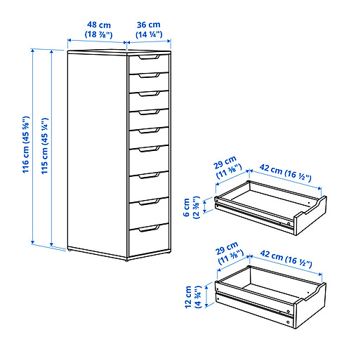 ALEX 九格抽屜組合