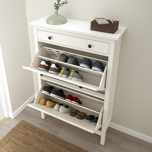 HEMNES shoe cabinet with 2 compartments