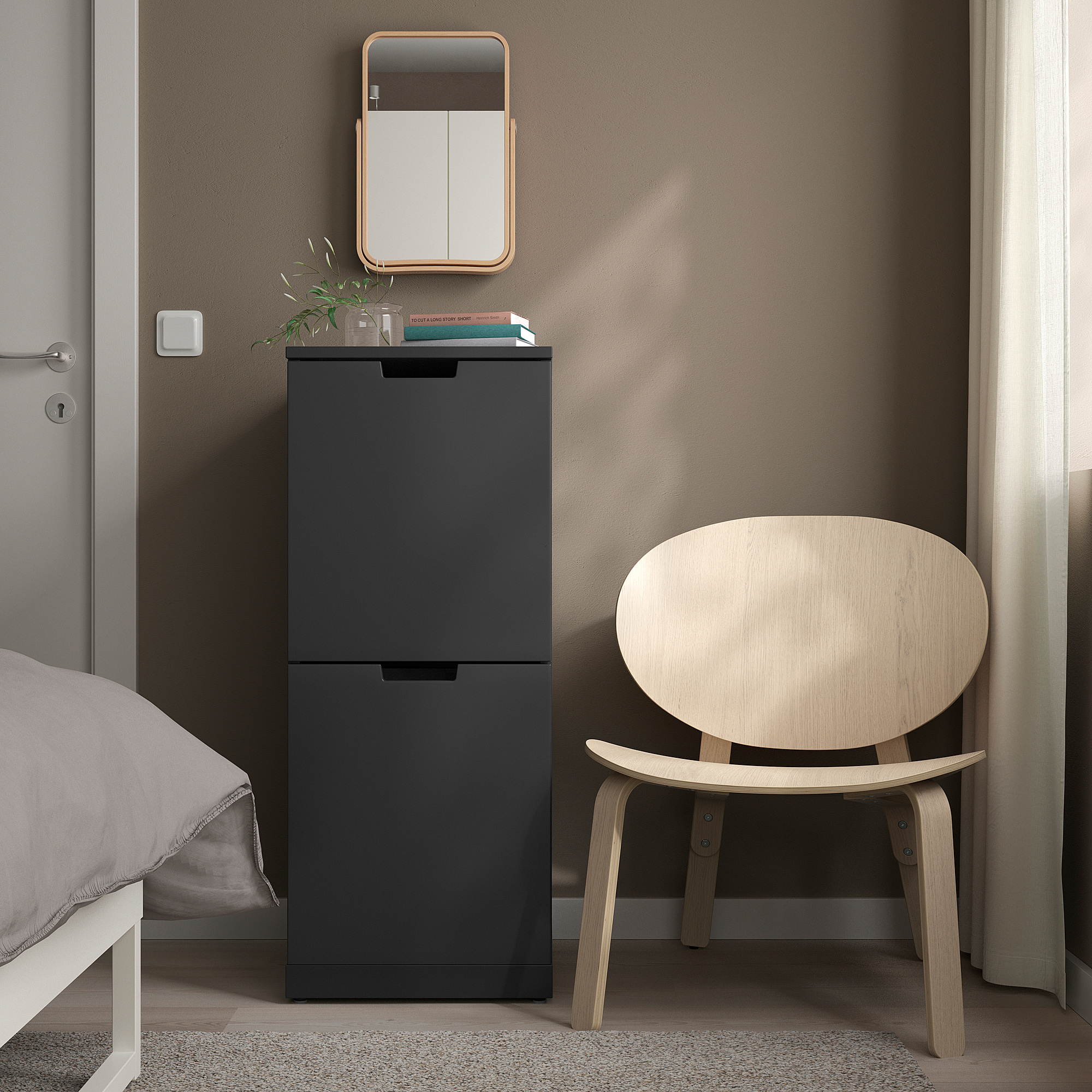 NORDLI chest of 2 drawers