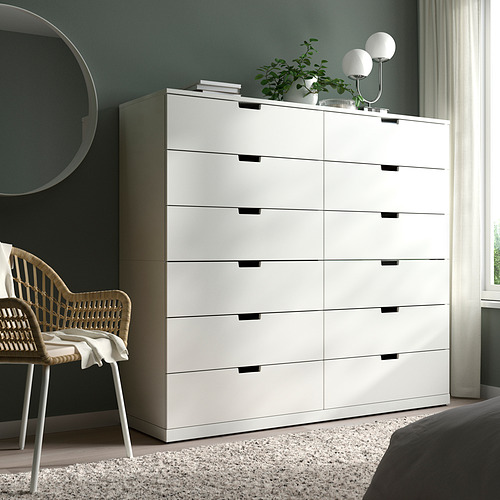 NORDLI chest of 12 drawers