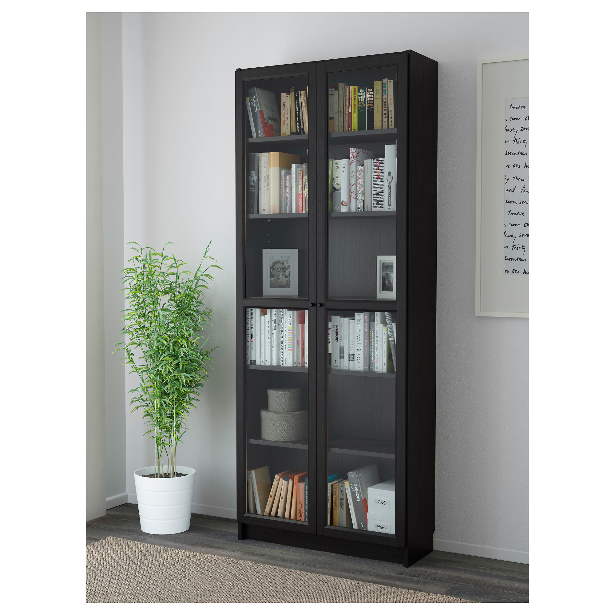 Billy Oxberg Bookcase Black Brown Ikea Hong Kong