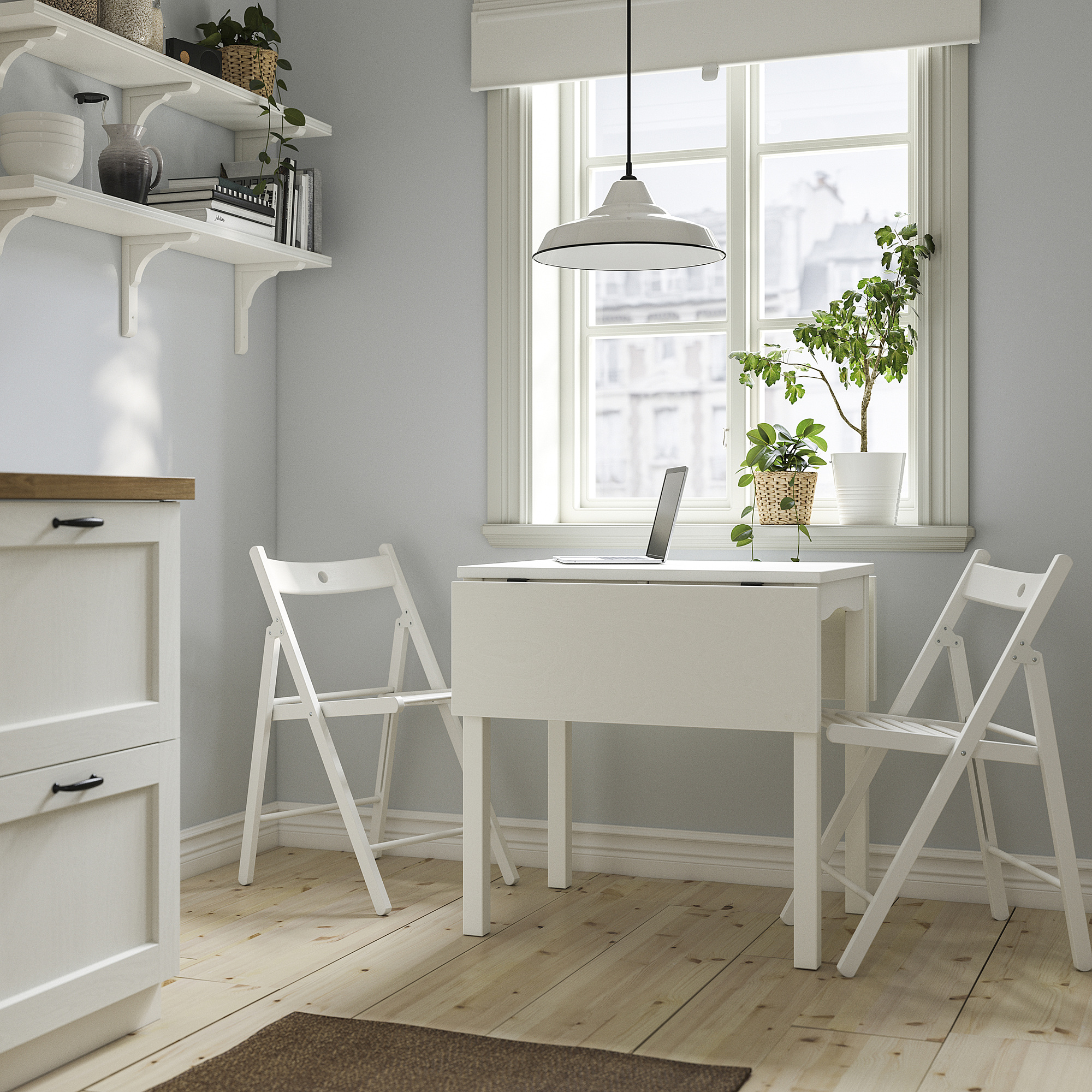 HAUGA/FRÖSVI table and 2 folding chairs