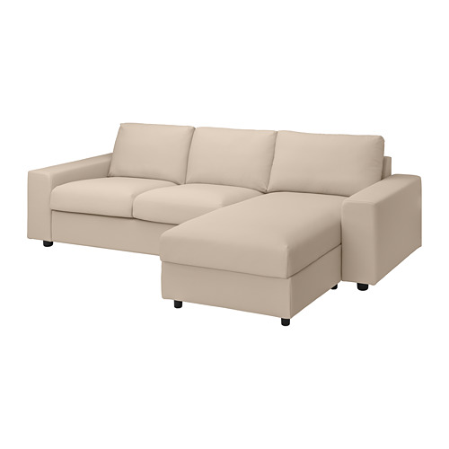 VIMLE 3-seat sofa with chaise longue