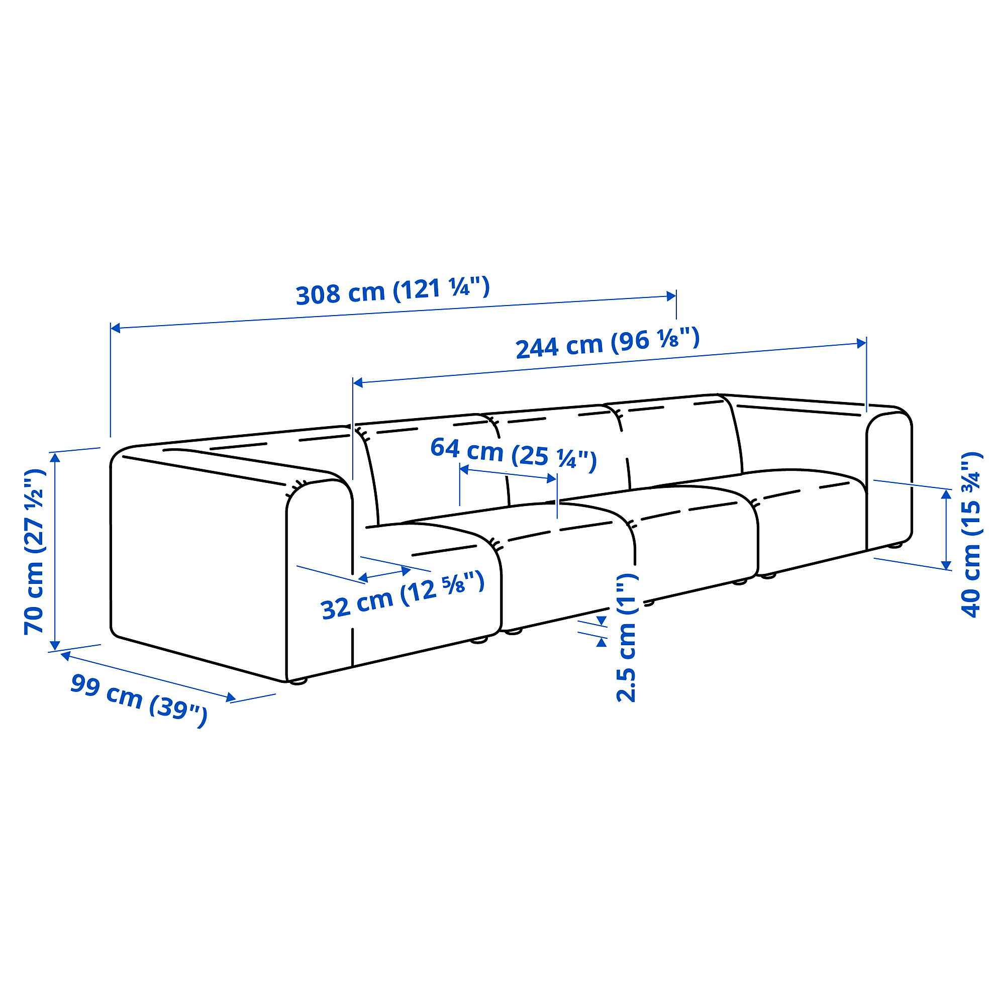 STOCKHOLM 2025 4-seat sofa