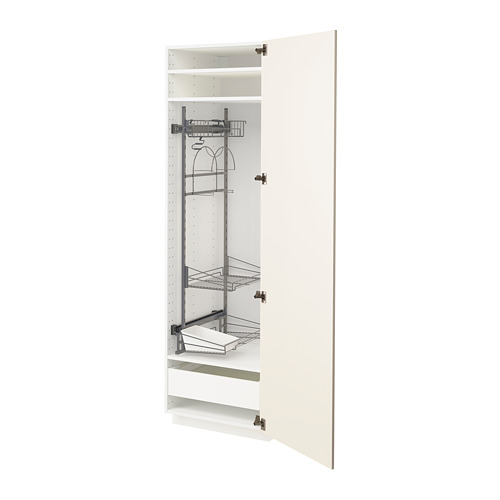 METOD/MAXIMERA high cabinet with cleaning interior