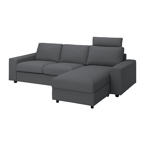 VIMLE cover 3-seat sofa w chaise longue