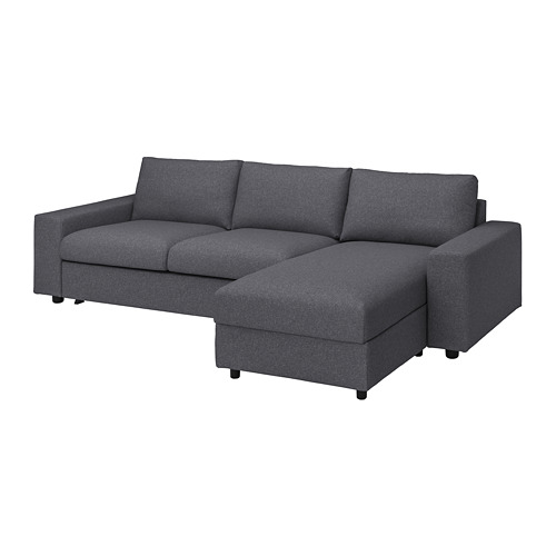 VIMLE 3-seat sofa-bed with chaise longue