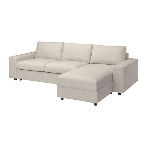 VIMLE cover 3-seat sofa-bed w chaise lng