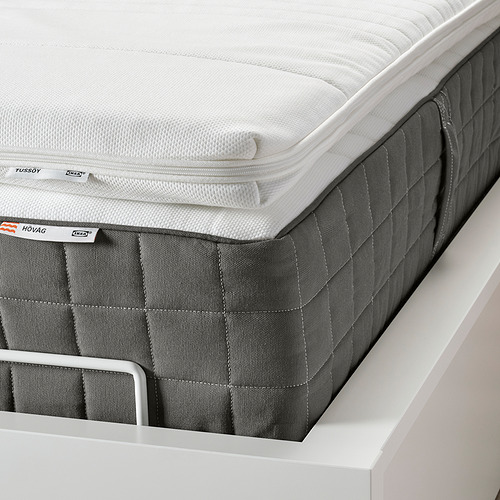 TUSSÖY mattress pad, white, double