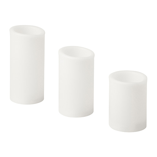 ÄDELLÖVTRÄD LED block candle, set of 3