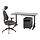 GRUPPSPEL/UPPSPEL - desk, chair and drawer unit, black/grey | IKEA Hong Kong and Macau - PE846040_S1