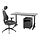 GRUPPSPEL/UPPSPEL - desk, chair and drawer unit, black/Grann black | IKEA Hong Kong and Macau - PE846041_S1